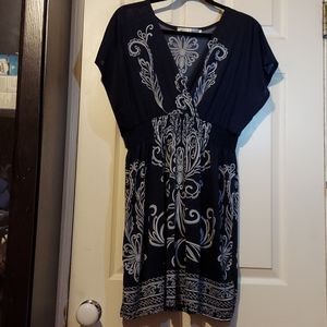 Sweet Navy Blue print dress